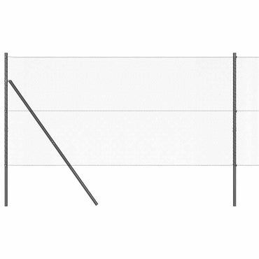 vidaXL Zaunpfosten Grau 10 x 1 m (13 mm Maschen) Stahl und PVC