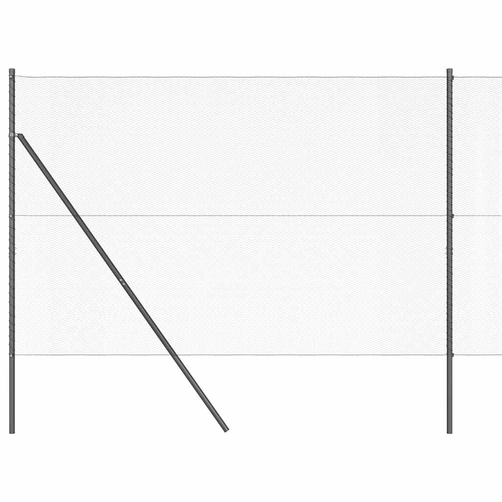 vidaXL Zaunpfosten Grau 10 x 1,6 m (13 mm Netz) Stahl und PVC