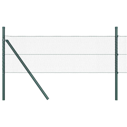 vidaXL Zaunpfosten Grau 50 x 0,5 m (13 mm Masche) Stahl und PVC