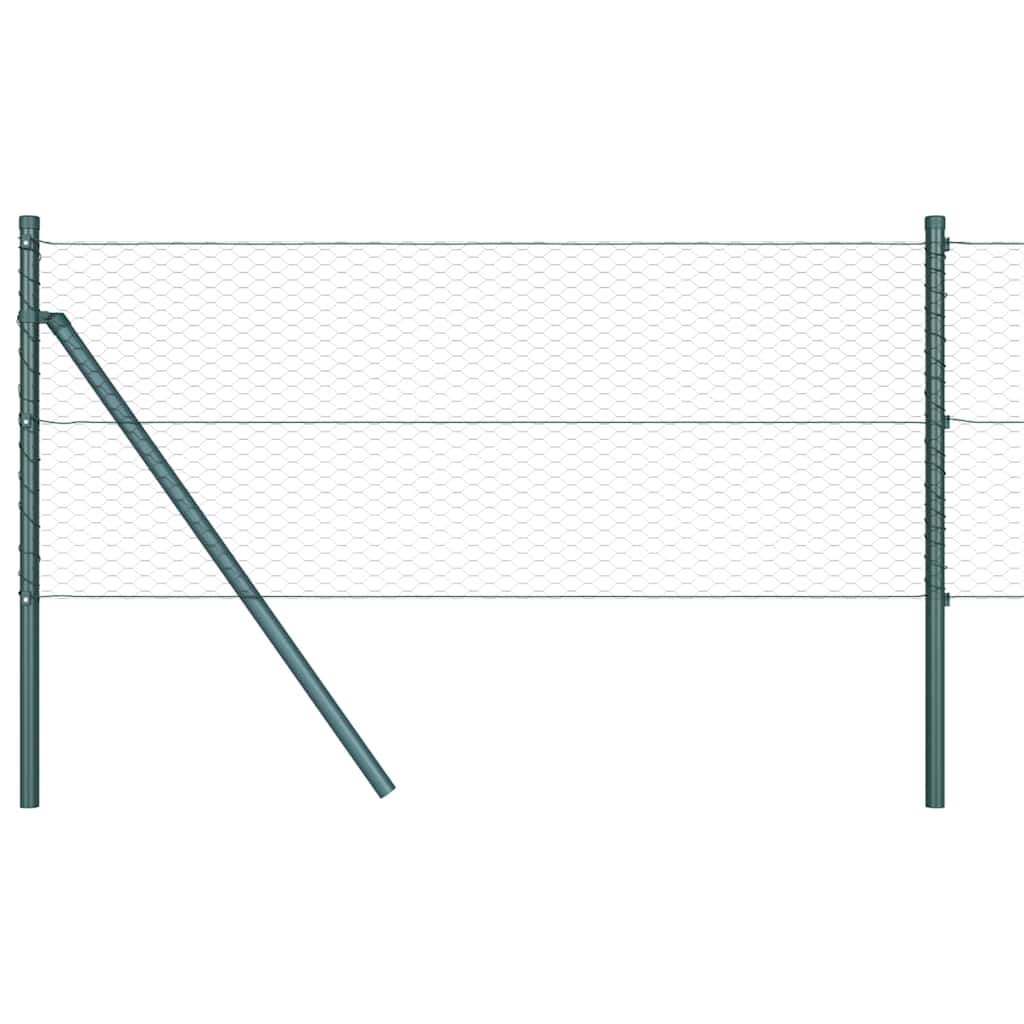 vidaXL Zaunpfosten Grau 50 x 0,6 m (25 mm Mesh) Stahl und PVC