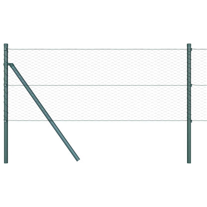 vidaXL Zaunpfosten Grau 50 x 0,6 m (25 mm Mesh) Stahl und PVC
