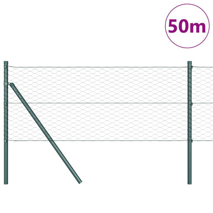 vidaXL Zaunpfosten Grau 50 x 0,6 m (36 mm Mesh) Stahl und PVC