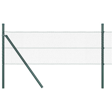 vidaXL Zaunpfosten Grau 50 x 0,8 m (13 mm Maschenweite) Stahl und PVC