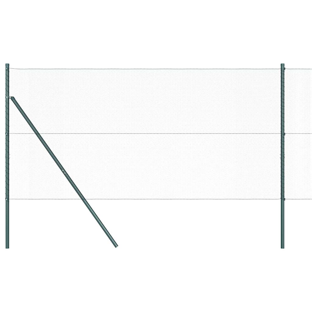 vidaXL Zaunpfosten Grau 50 x 1,4 m (13 mm Maschenweite) Stahl und PVC