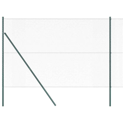 vidaXL Zaunpfosten Grau 50 x 1,6 m (13 mm Maschen) Stahl und PVC