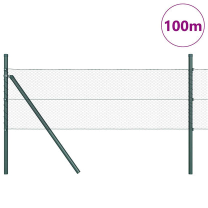vidaXL Zaunpfosten Grau 100 x 0,4 m (13 mm Maschenweite) Stahl und PVC