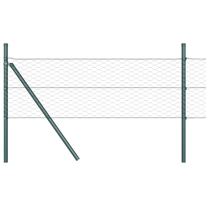 vidaXL Zaunpfosten Grau 100 x 0,5 m (36 mm Maschenweite) Stahl und PVC