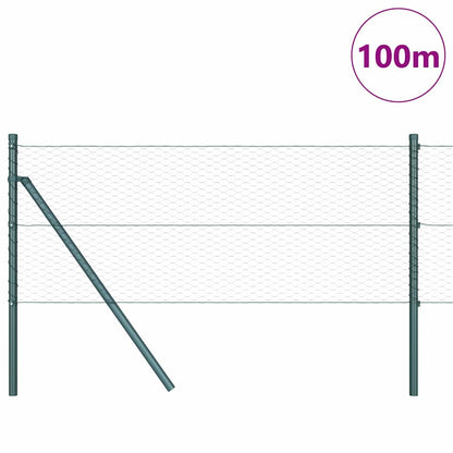 vidaXL Zaunpfosten Grau 100 x 0,6 m (25 mm Maschen) Stahl und PVC
