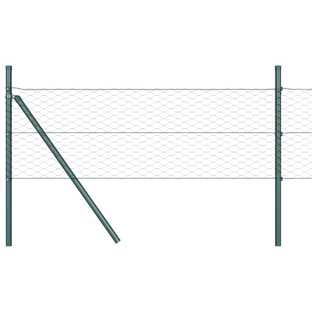 vidaXL Zaunpfosten Grau 100 x 0,6 m (36 mm Maschen) Stahl und PVC