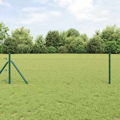 vidaXL Zaunpfosten Grau 100 x 0,6 m (50 mm Masche) Stahl und PVC