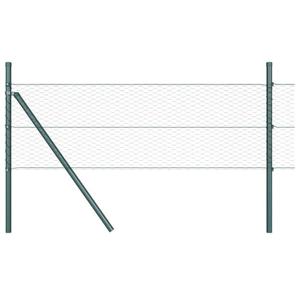vidaXL Zaunpfosten Grau 100 x 0,8 m (25 mm Gitter) Stahl und PVC