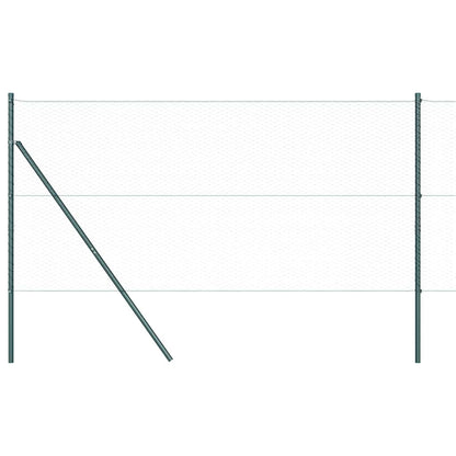 vidaXL Zaunpfosten Grau 100 x 1 m (25 mm Maschen) Stahl und PVC
