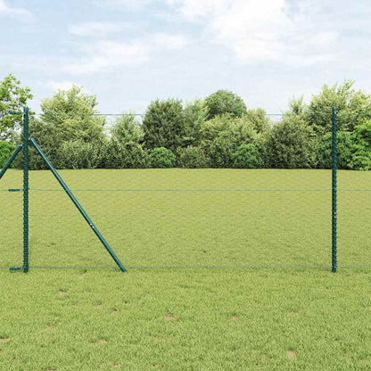 vidaXL Zaunpfosten Grau 100 x 1 m (36 mm Maschenweite) Stahl und PVC