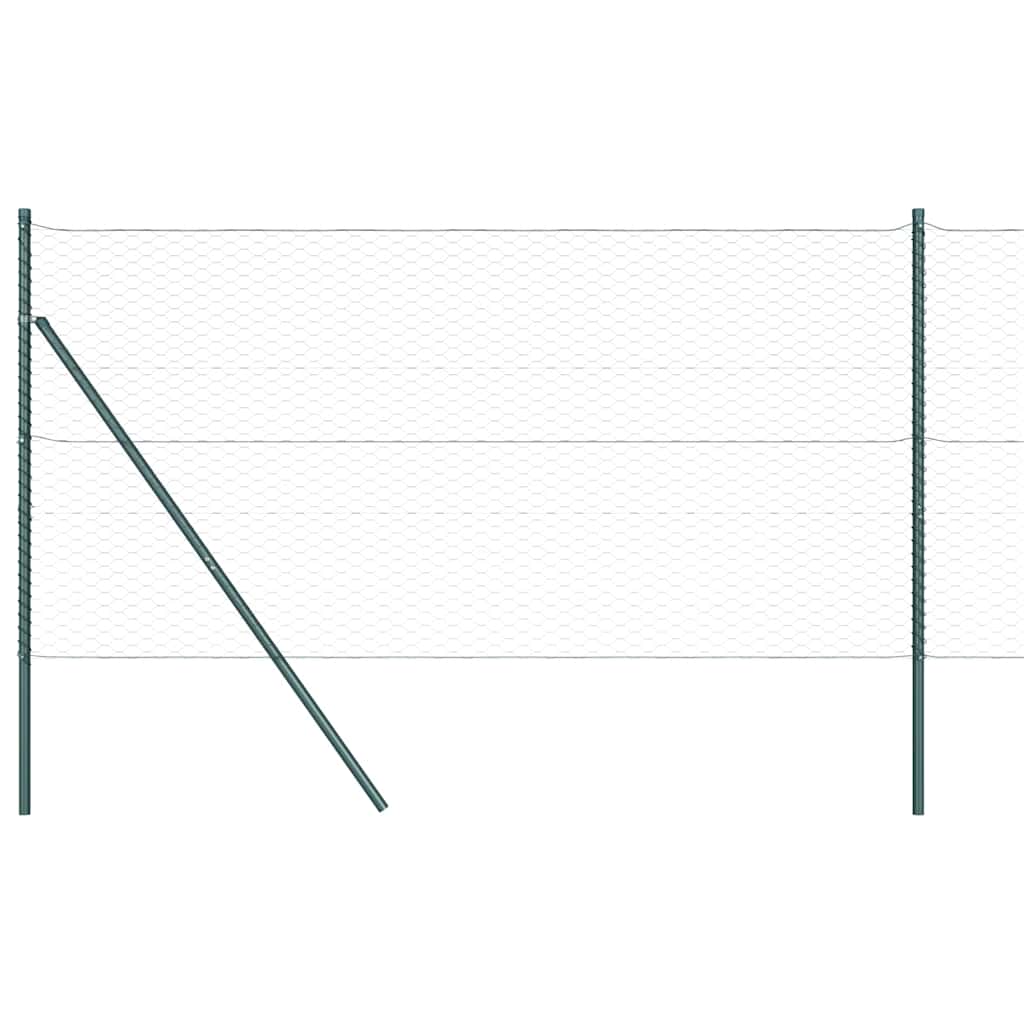 vidaXL Zaunpfosten Grau 100 x 1 m (36 mm Maschenweite) Stahl und PVC