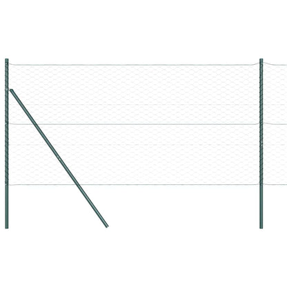 vidaXL Zaunpfosten Grau 100 x 1 m (50 mm Maschenweite) Stahl und PVC