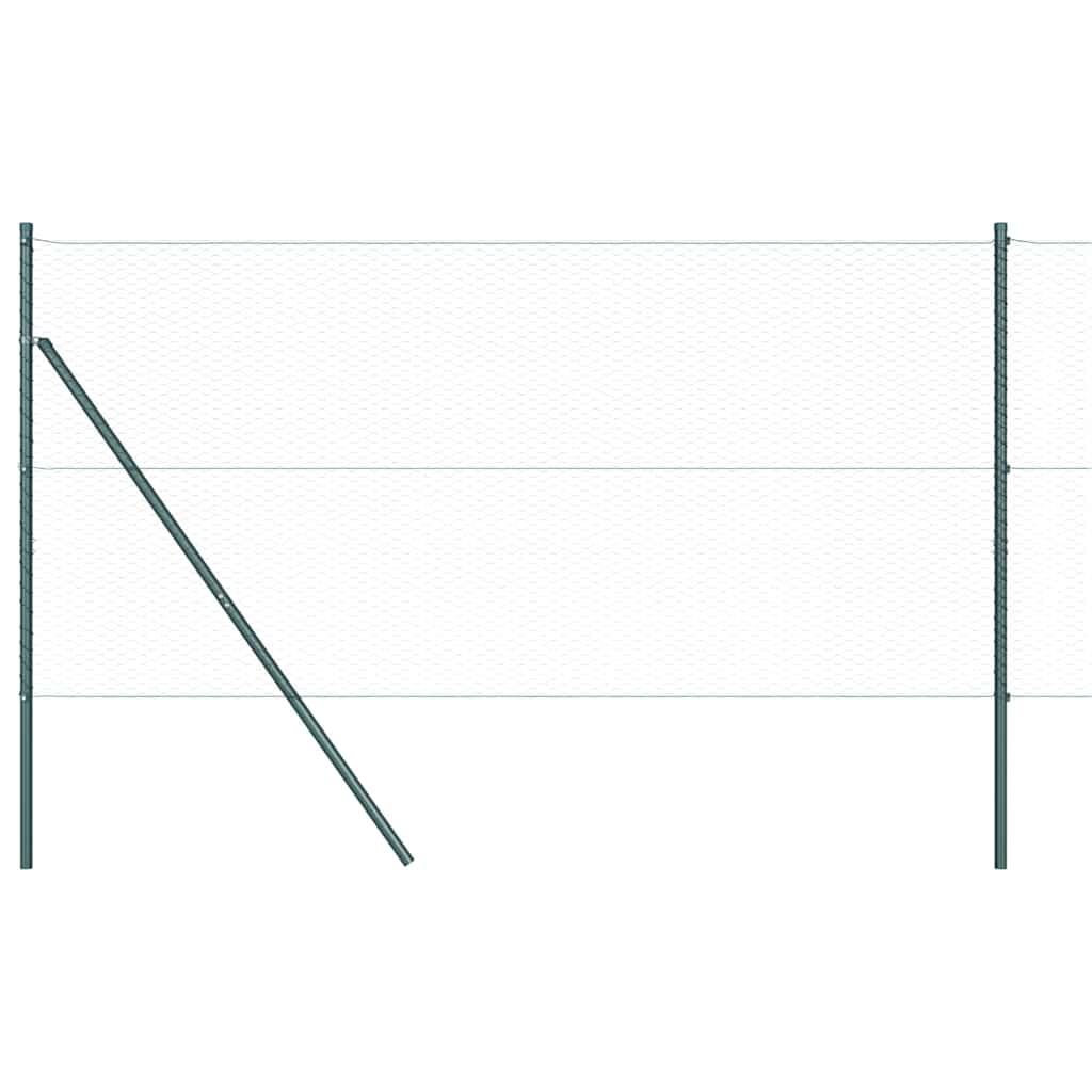 vidaXL Zaunpfosten Grau 100 x 1,2 m (25 mm Netz) Stahl und PVC