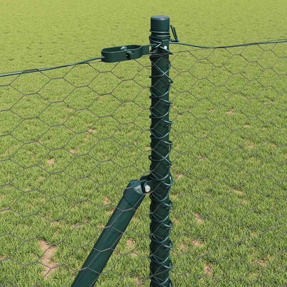 Zaunpfosten Grau 100 x 1,2 m (36 mm Maschen) Stahl und PVC