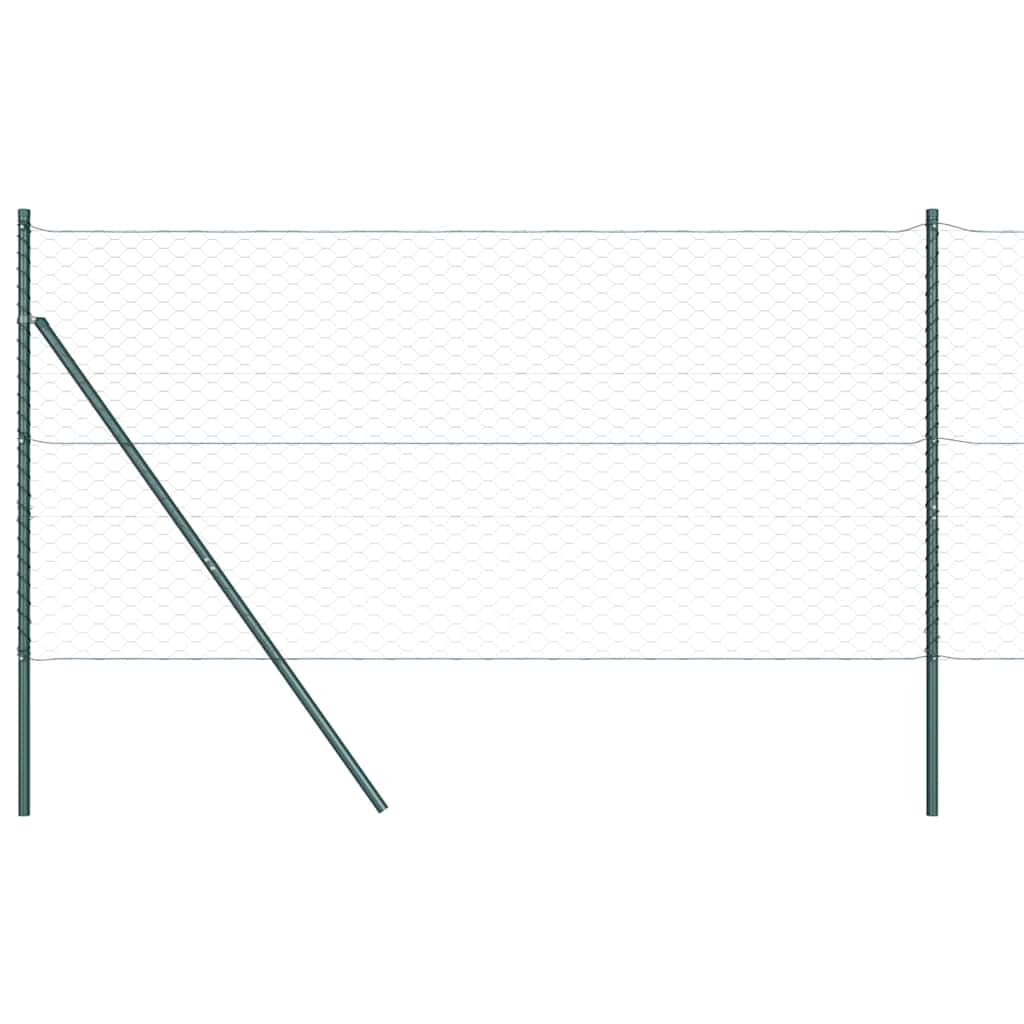 vidaXL Zaunpfosten Grau 100 x 1,2 m (50 mm Maschenweite) Stahl und PVC