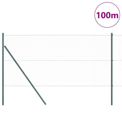 vidaXL Zaunpfosten Grau 100 x 1,4 m (25 mm Maschenweite) Stahl und PVC