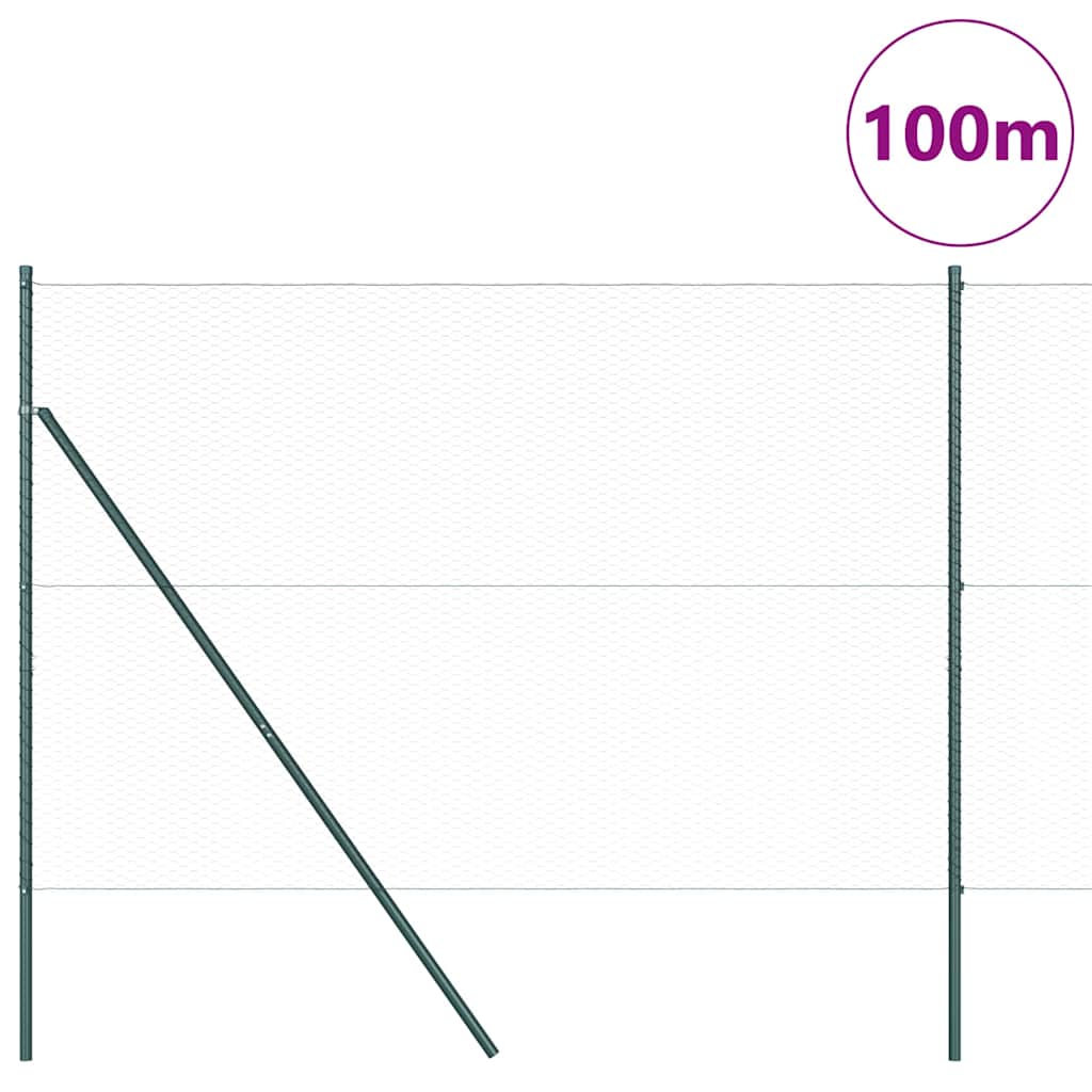 vidaXL Zaunpfosten Grau 100 x 1,5 m (25 mm Maschenweite) Stahl und PVC