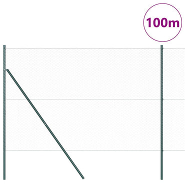 vidaXL Zaunpfosten Grau 100 x 1,5 m (25 mm Maschenweite) Stahl und PVC