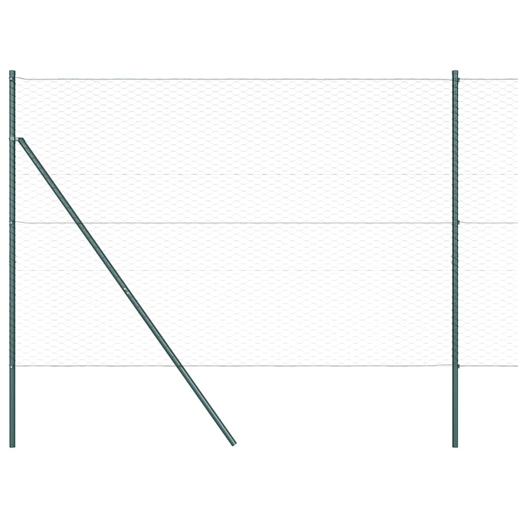vidaXL Zaunpfosten Grau 100 x 1,5 m (36 mm Maschenweite) Stahl und PVC