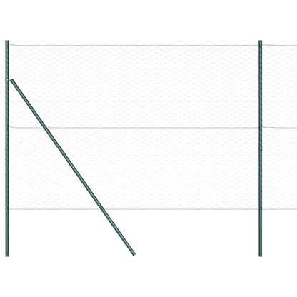 vidaXL Zaunpfosten Grau 100 x 1,5 m (50 mm Maschenweite) Stahl und PVC