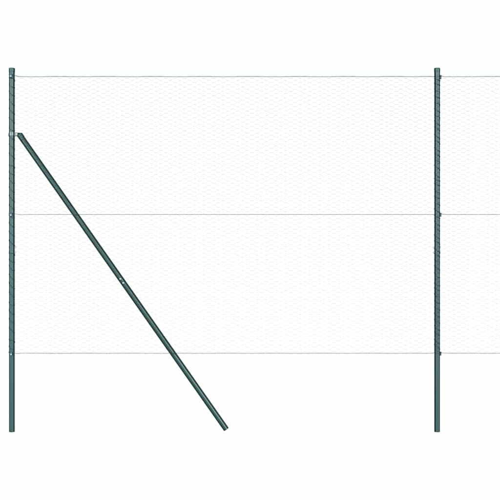 vidaXL Zaunpfosten Grau 100 x 1,6 m (25 mm Maschennetz) Stahl und PVC