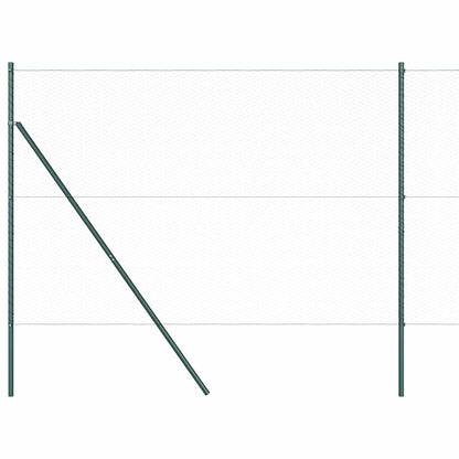 vidaXL Zaunpfosten Grau 100 x 1,6 m (25 mm Maschennetz) Stahl und PVC