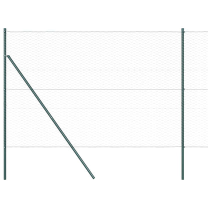 vidaXL Zaunpfosten Grau 100 x 1,6 m (36 mm Maschen) Stahl und PVC