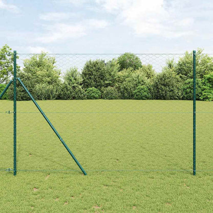 vidaXL Zaunpfosten Grau 100 x 1,6 m (50 mm Maschen) Stahl und PVC