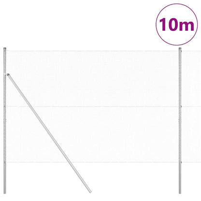 vidaXL Zaunpfosten Silber 10 x 1,6 m (13 mm Netz) Stahl