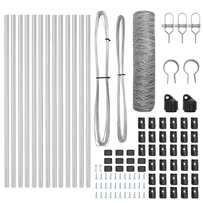 Zaunpfosten Silber 25 x 0,5 m (50 mm Maschenweite) Stahl