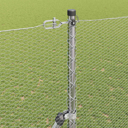 Zaunpfosten Silber 25 x 1,5 m (13 mm Maschenweite) Stahl