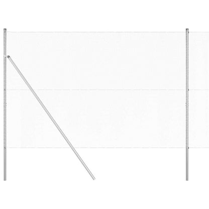 Zaunpfosten Silber 25 x 1,5 m (13 mm Maschenweite) Stahl