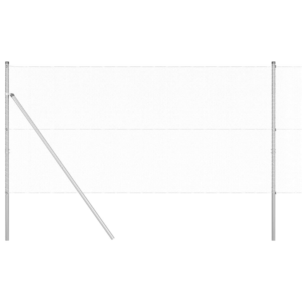 vidaXL Zaunpfosten Silber 50 x 1 m (13 mm Maschendraht) Stahl