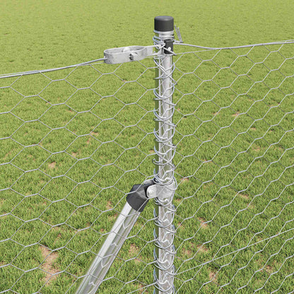 Zaunpfosten Silber 50 x 1 m (36 mm Maschen) Stahl