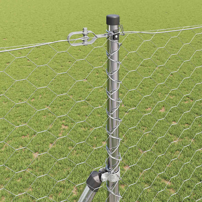 Zaunpfosten Silber 100 x 1,5 m (50 mm Maschenweite) Stahl