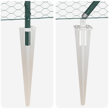 vidaXL Zaunpfosten Grün 25 x 1 m (36 mm Maschen) Stahl