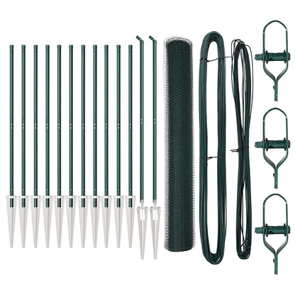 Zaunpfosten Grün 25 x 1,2 m (25 mm Maschen) Stahl