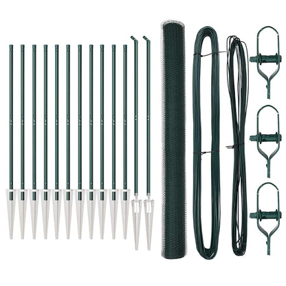 Zaunpfosten Grün 25 x 1,5 m (25 mm Gitter) Stahl