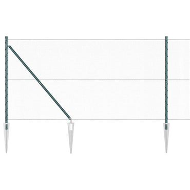 vidaXL Zaunpfosten Grün 50 x 1,2 m (13 mm Gitter) Stahl und PVC