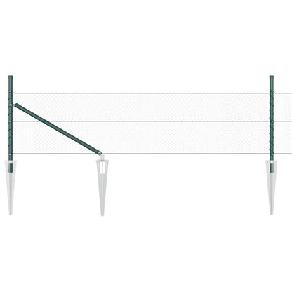 vidaXL Zaunpfosten Grün 100 x 0,4 m (13 mm Maschenweite) Stahl und PVC