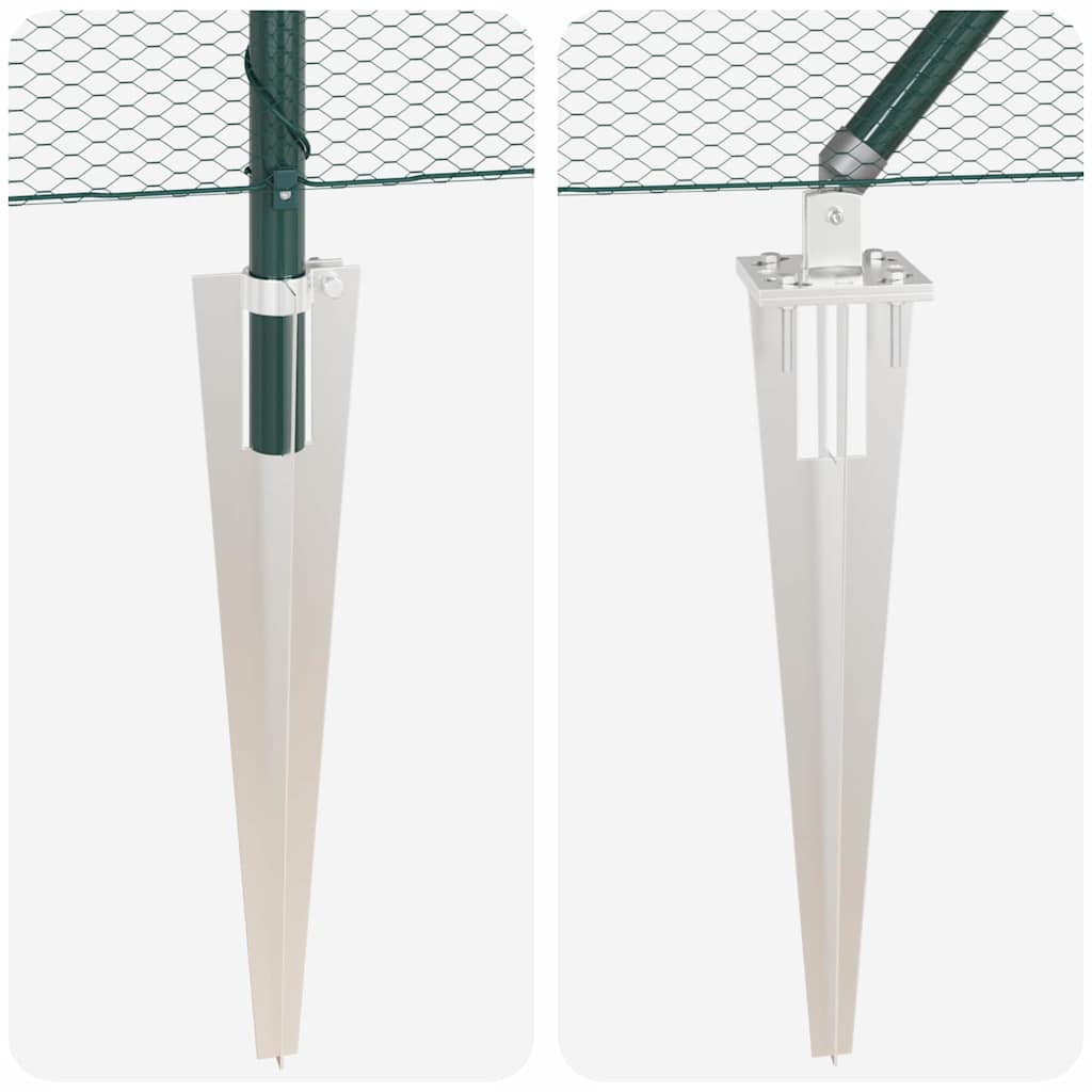 vidaXL Zaunpfosten Grün 100 x 0,5 m (13 mm Netz) Stahl und PVC