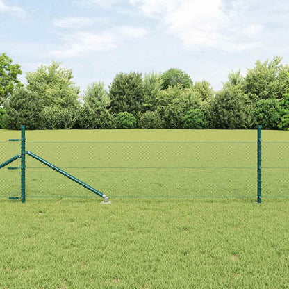 vidaXL Zaunpfosten Grün 100 x 0,5 m (13 mm Netz) Stahl und PVC