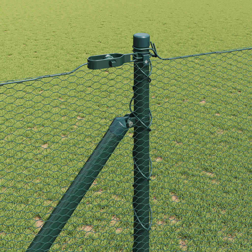 vidaXL Zaunpfosten Grün 100 x 1,2 m (13 mm Maschenabstand)