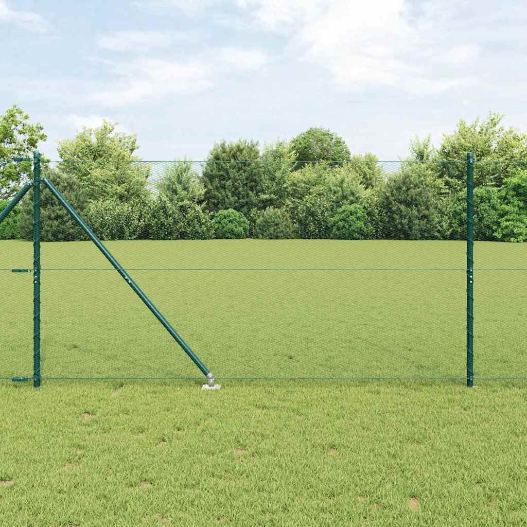 vidaXL Zaunpfosten Grün 100 x 1,2 m (13 mm Maschenabstand)