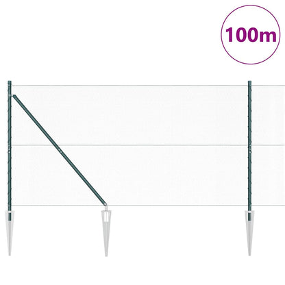 vidaXL Zaunpfosten Grün 100 x 1,2 m (13 mm Maschenabstand)