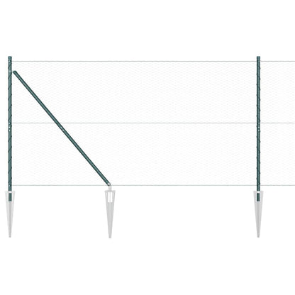 Zaunpfosten Grün 100 x 1,4 m (25 mm Maschenweite) Stahl und PVC
