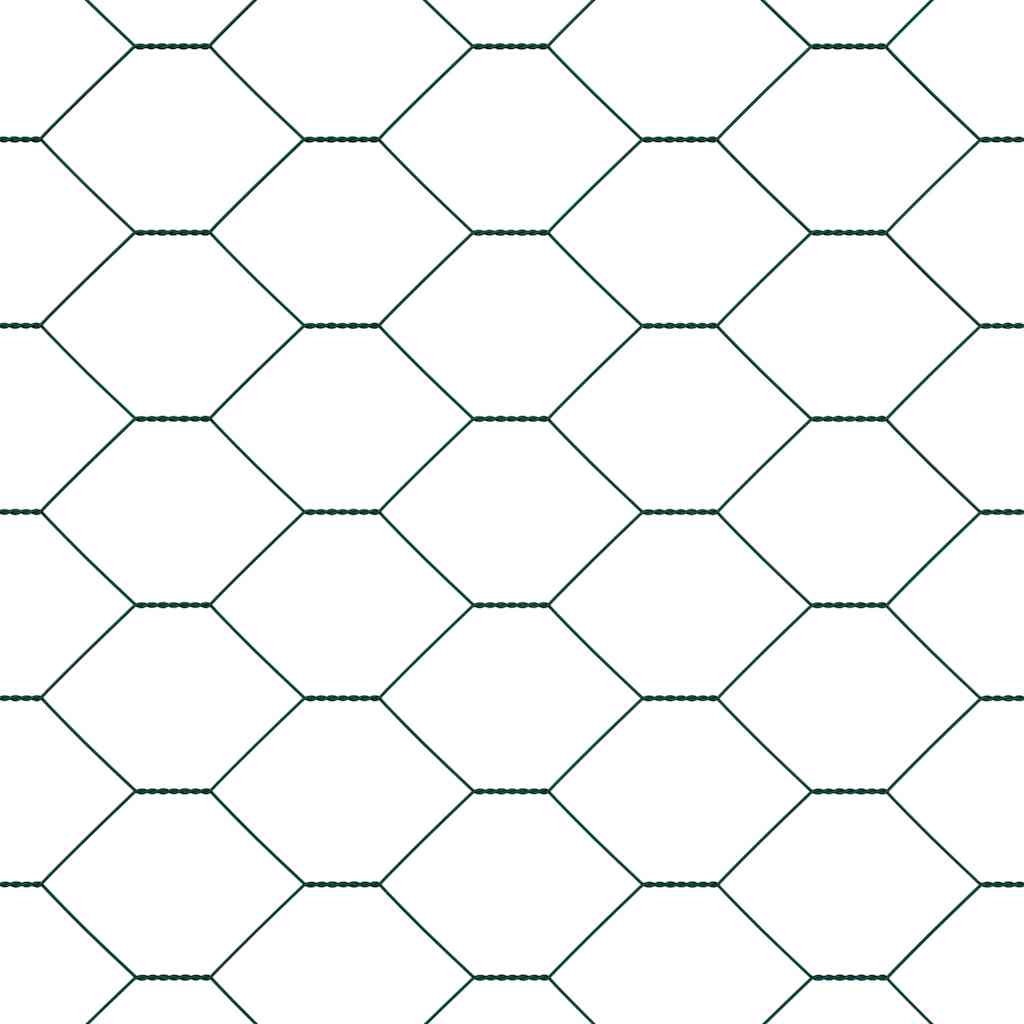 vidaXL Zaunpfosten Grün 100 x 1,4 m (50 mm Maschen) Stahl und PVC
